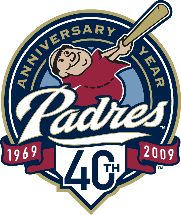 San Diego Padres 2009 Anniversary Logo vinyl decal